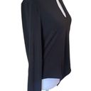 H&M  Bodysuit Black Long Sleeve Mock Turtleneck Keyhole Cut Out Womens Size Large Photo 2