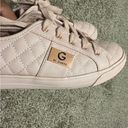 Guess G by  Pink Blush Lace Up Leather Quilted Sneakers Shoes Flats Size 9 Photo 3