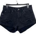 Amuse Society NWT  Crossroads Denim WVN Short Size 27 Black Jean Shorts Photo 2