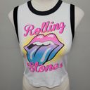 The Rolling Stones  neon ringer crop top size medium Photo 1