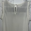 Maurice's  Contrast Lace Tank Top Blouse Ivory & Black Lace Women’s M Photo 6