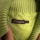 J. McLaughlin  Quilted Sweater Jacket Silk Lime Green Size Small Photo 2