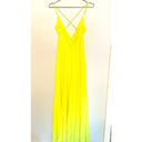 Jay Godfrey  Neon Yellow Georgette Zipper Fully Lined High Slit Gown Dress Size 2 Photo 3