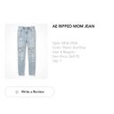 American Eagle AE Ripped Mom Jean- Blown Out Blue Photo 4