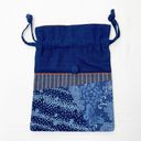 Handmade Denim Patchwork Pouch NWOT Blue Photo 1