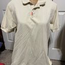 Nike Polo Womens Large Tall Short Sleeve Off White Photo 0