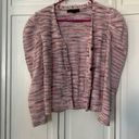 Andrew Marc Puff sleeve  shades of pink cardigan Photo 0