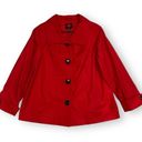 Gallery Red Petticoat NWOT Trench Coat Size Medium Photo 8