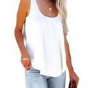 Wishlist  APPAREL Sleeveless Scoop Neck Textured Flowy Tank Top Ivory Size Small Photo 0