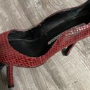 Tommy Hilfiger  Stiletto Heels Red Leather Size 5.5 Photo 4