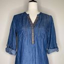 Spense Lyocell Blend Women’s Blue Chambray Shirt Dress Size 6 Photo 1