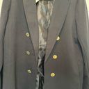 Anne Klein  Black Faux Double Breasted Jacket Blazer Size L Photo 3