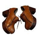 Vintage 70’s Made in Brazil Wooden Platform Clogs. Size 6 Photo 3