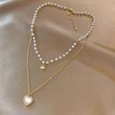 Love Pendant Double Collar Chain Necklace Photo 0