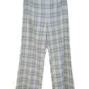 West of Melrose  White Green Plaid Trouser Pants High Rise Straight Leg Size XL Photo 0