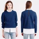 J.Crew  Quilted Indigo Sweater. Size S. NWOT Photo 1