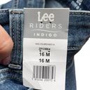 Lee  Riders Women's Indigo Fringe Cuff Boyfriend Jeans Size 16 M NEW With tags Photo 5