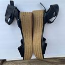 Via Spiga  Nemy Black Leather Ankle Strap Platform Espadrilles Sandals, 9 Photo 9
