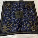 Beautiful Vintage Silk Scarf. Blue Photo 0