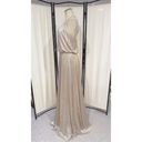 Hayley Paige Occasions  Women's Gold Metallic Bridesmaid Gown Dress Size 10, 5953 Photo 4