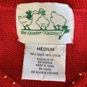 Quacker Factory Quaker Factory Womens Sweater Medium Red‎ American Flag USA V-Neck Vintage 90’s Photo 5