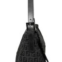 Fendi  Black Big Mamma Monogram Baguette Canvas Zucchino Leather Shoulder Bag Photo 3