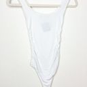 n:philanthropy  X REVOLVE NWT White Ribbed Prince Tank Top Thong Bodysuit XS Photo 3