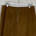 Chico's Chico’s Caramel Brown Soft Vegan Suede Western Cowgirl Skirt NWOT Size 10 Photo 4