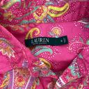 Ralph Lauren  pink, paisley, two piece pajama set; size S Photo 3