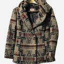 Mossimo Supply Co Mossimo Aztec‎ Western Tribal Hooded Button Up Jacket Coat Womens Size Medium Photo 0