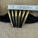 Vintage Black Rope Stretch Belt With Gold Toned Brass Hardware 28 Photo 3