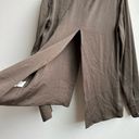 Vince  Silk Stretch Brown Split Back Button Down Blouse Size 2 Photo 8