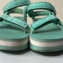 Teva Flatform Platform Seafoam Green Turquoise Blue Sandals Women’s Sz 7 Strappy Photo 4