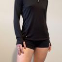 Danskin black semi fitted quarter zipper work out long sleeve top Photo 0