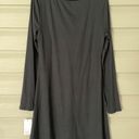  Sonoma Black Long Sleeve Mini Dress Bow Flowy A Line NWT Minimalist Photo 1