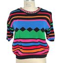 Carole Little  Knitwear Bright Short Sleeve Sweater Size Medium Photo 0