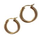 Tehrani Jewelry 14K real gold Hoop Earrings | Hoop earrings | 2 mm thickness | 20 mm Diameter | Photo 4