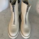 Gianni Bini New!  × Nastia Liukin Bowery Leather Zip-Up Lug Sole Booties in Cream Photo 5