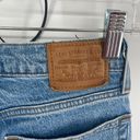 Levi's  Premium Wedgie Straight Denim Jean Size 26 Mid Rise Raw Hem Button Fly Photo 5