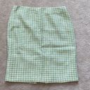 Nine West  Green Tweed Pencil Skirt 6 About Knee Length Photo 0