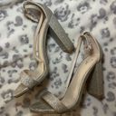 Windsor TAN NUDE GLITTERY HEELS HOMECOMING PROM SLIGHT SCUFFING Photo 0