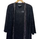 Alex Evenings NWT  Midi Length Jacket Scoop Neck Tank Dress Black Sequin Size 12 Photo 11