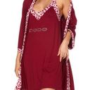 Bebe NWT  Red Two Piece Pajama Bath Robe Sleepwear Photo 2