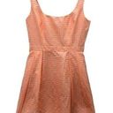 Anthropologie EUC Shoshanna Pleated Sleeveless Neon Peach Pink Mini Dress 4 Photo 0