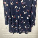 Stitch Fix  Beacon Navy Blue Floral Print Tab Sleeve Stretchy Top Size 1X Photo 3