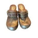 Bongo  Brown Chunky Heel‎ Platform Clogs Y2K Grunge Vintage 1990s Style Size 7 Photo 2