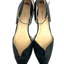 JustFab  (6.5) Meena Black faux Suede Pointed Toe Ankle Strap D’Orsay Flats Shoes Photo 8