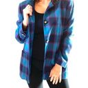 Vintage Blue  & Pink Plaid Blazer Size 12 Photo 0