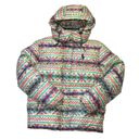 Polo NEW  Ralph Lauren Fair Isle Print Down Coat Removable Hood Puffer Jacket XS Photo 1