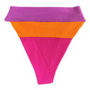 Beach Riot NEW  Alexis High Waisted Bikini Bottom in Sunset Colorblock Size Small Photo 7